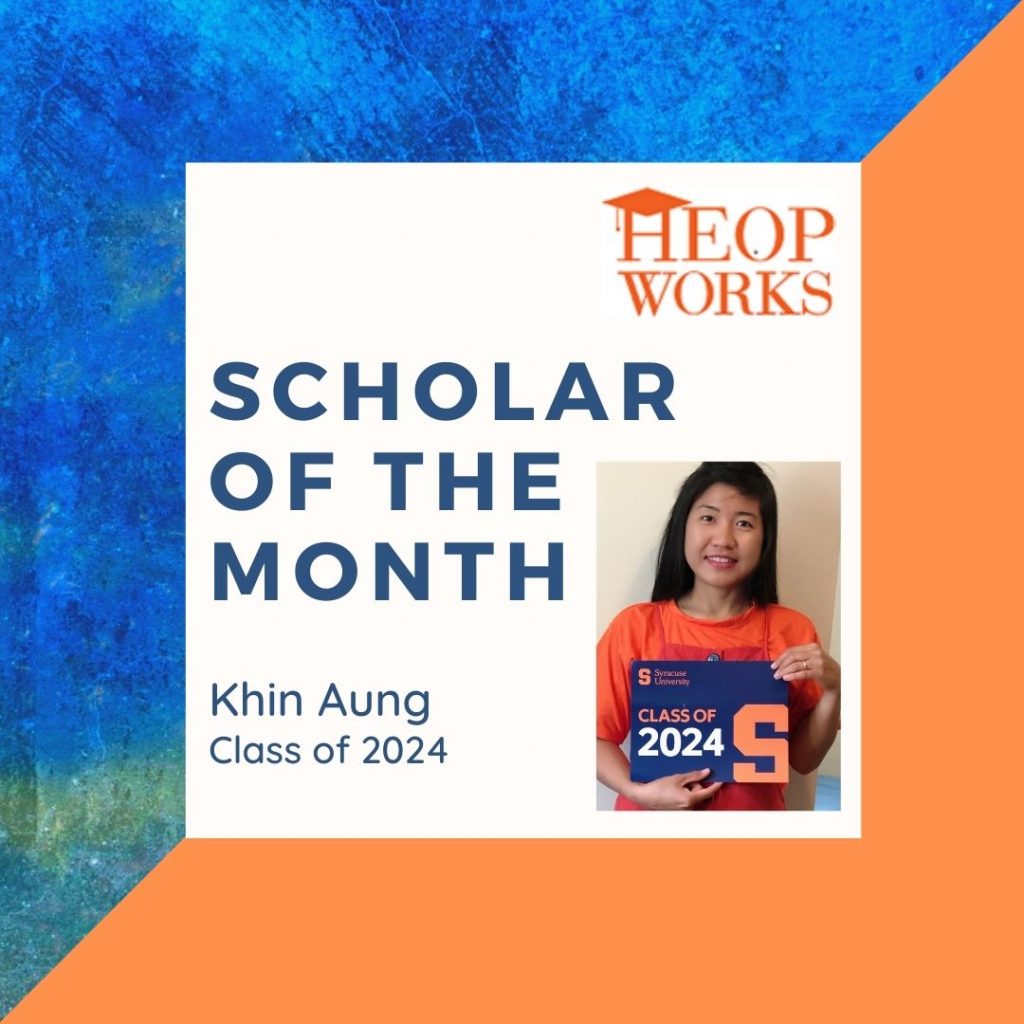 Photo of HEOP Scholar of the Month, Khin Aung